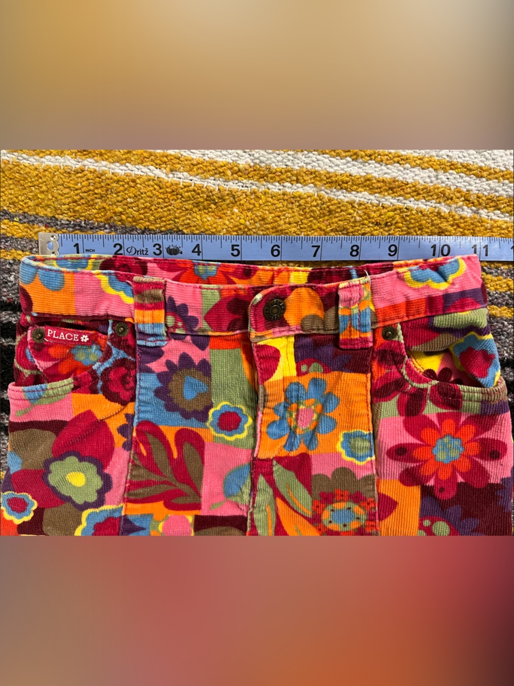 The Children's Place Multicolor Floral Corduroy Patchwork Skirt - Picture 8 of 10